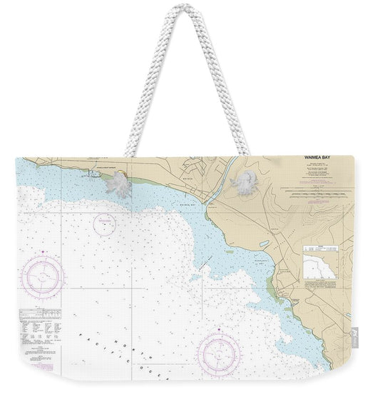 Nautical Chart-19386 Kauai Approaches-waimea Bay - Weekender Tote Bag