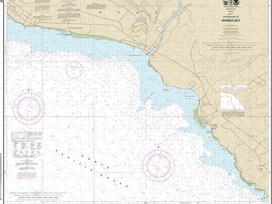 Nautical Chart 19386 Kauai Approaches Waimea Bay Puzzle