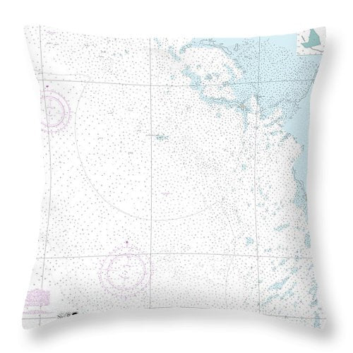 Nautical Chart-19402 French Frigate Shoals Anchorage - Throw Pillow