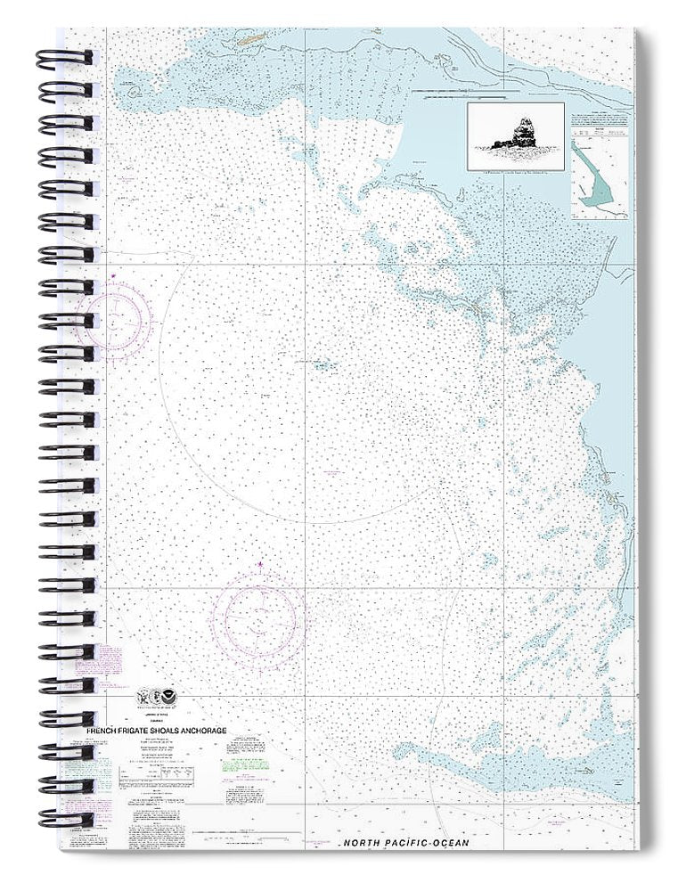 Nautical Chart 19402 French Frigate Shoals Anchorage Spiral Notebook