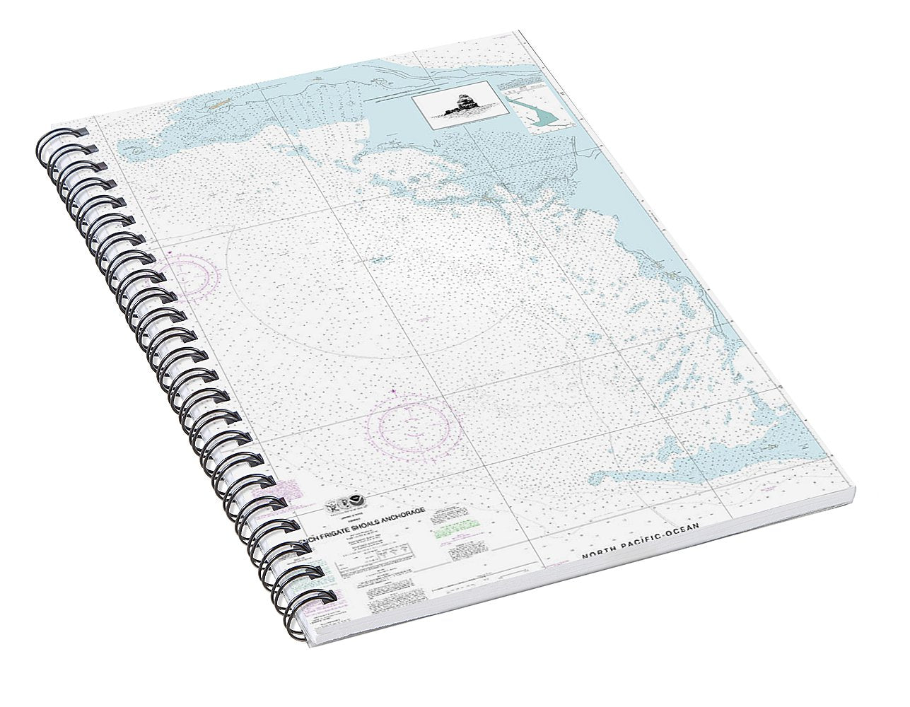 Nautical Chart-19402 French Frigate Shoals Anchorage - Spiral Notebook