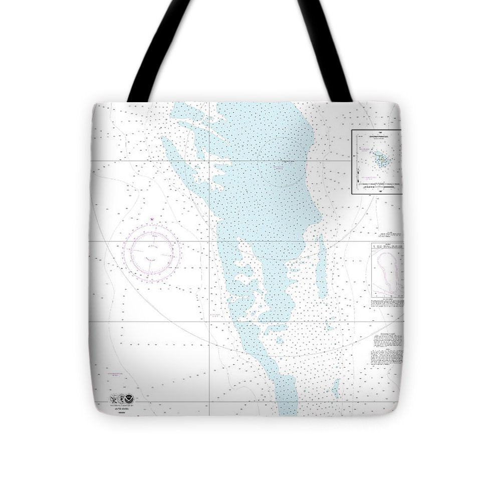 Nautical Chart-19421 Gardner Pinnacles-approaches, Gardner Pinnacles - Tote Bag