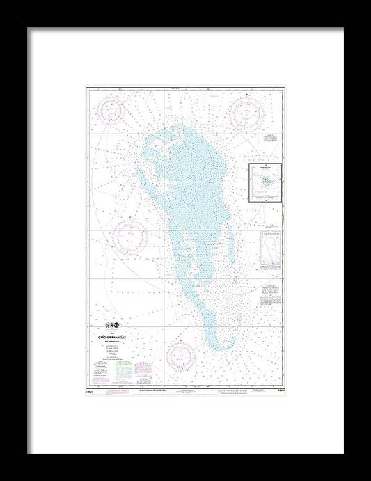 A beuatiful Framed Print of the Nautical Chart-19421 Gardner Pinnacles-Approaches, Gardner Pinnacles by SeaKoast