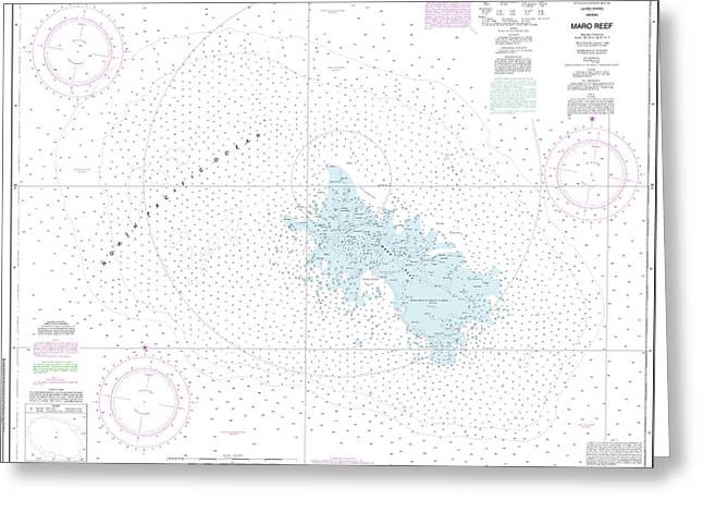 Nautical Chart-19441 Maro Reef - Greeting Card