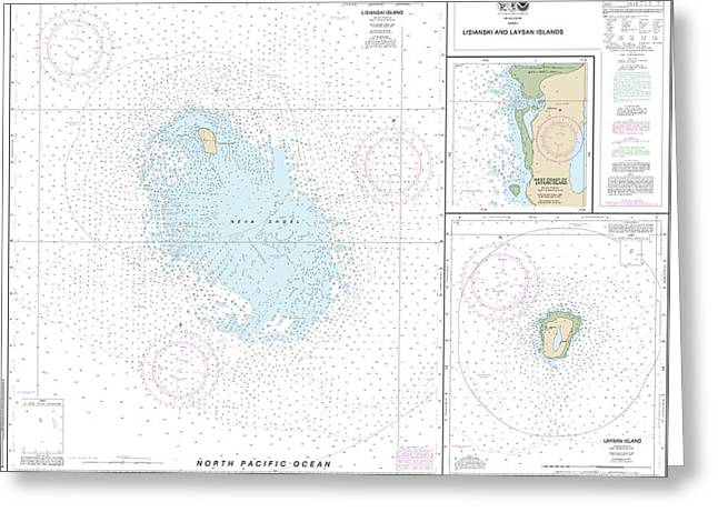 Nautical Chart-19442 Lisianski-laysan Island, West Coast-laysan Island - Greeting Card