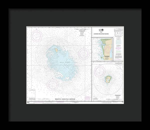 Nautical Chart-19442 Lisianski-laysan Island, West Coast-laysan Island - Framed Print