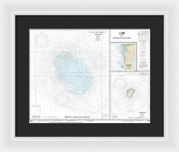 Nautical Chart-19442 Lisianski-laysan Island, West Coast-laysan Island - Framed Print