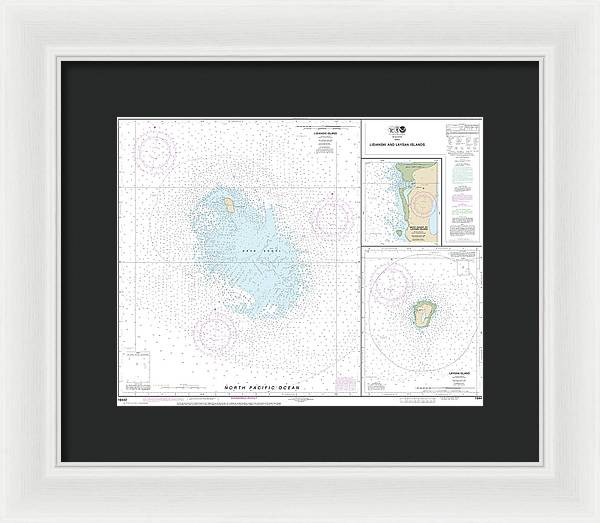 Nautical Chart-19442 Lisianski-laysan Island, West Coast-laysan Island - Framed Print