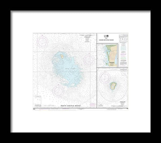Nautical Chart-19442 Lisianski-laysan Island, West Coast-laysan Island - Framed Print