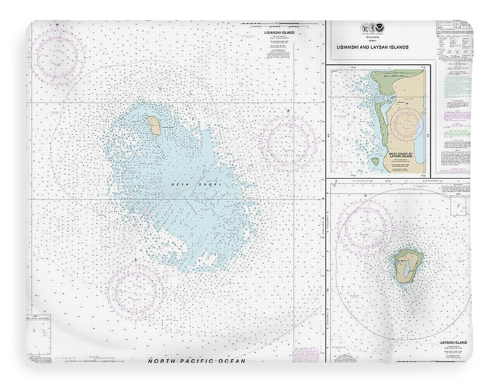 Nautical Chart-19442 Lisianski-laysan Island, West Coast-laysan Island - Blanket