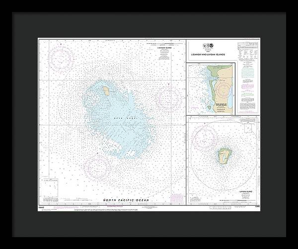 Nautical Chart-19442 Lisianski-laysan Island, West Coast-laysan Island - Framed Print