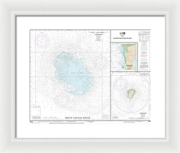 Nautical Chart-19442 Lisianski-laysan Island, West Coast-laysan Island - Framed Print