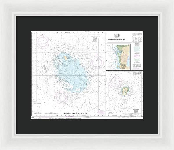 Nautical Chart-19442 Lisianski-laysan Island, West Coast-laysan Island - Framed Print