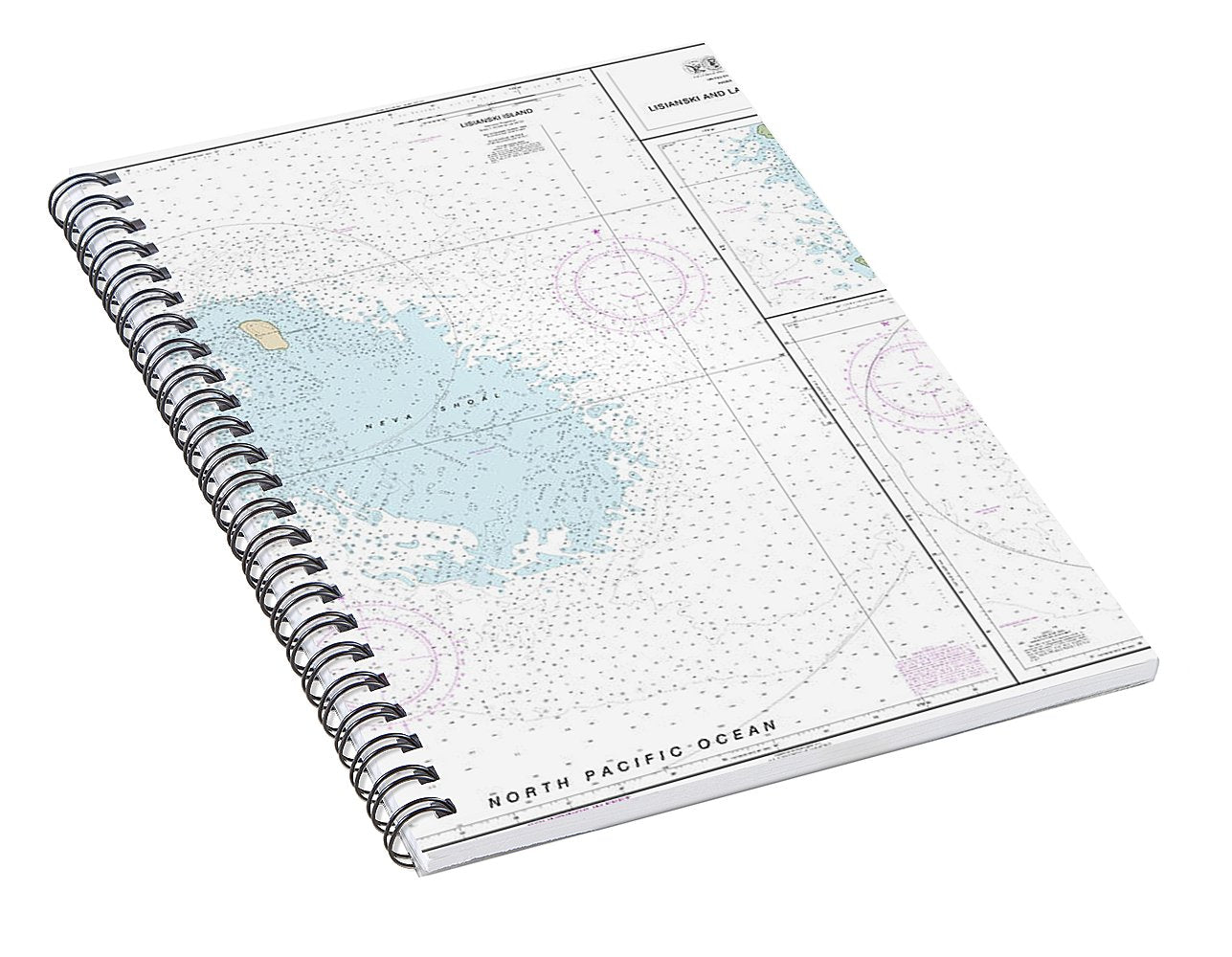 Nautical Chart-19442 Lisianski-laysan Island, West Coast-laysan Island - Spiral Notebook