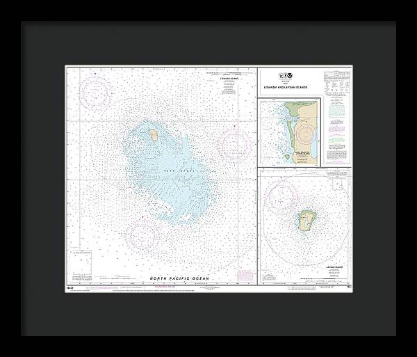 Nautical Chart-19442 Lisianski-laysan Island, West Coast-laysan Island - Framed Print