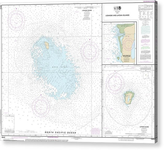 Nautical Chart-19442 Lisianski-Laysan Island, West Coast-Laysan Island  Acrylic Print