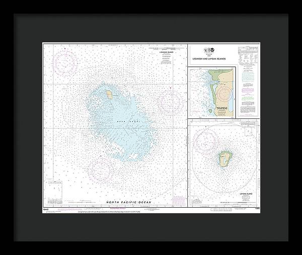 Nautical Chart-19442 Lisianski-laysan Island, West Coast-laysan Island - Framed Print