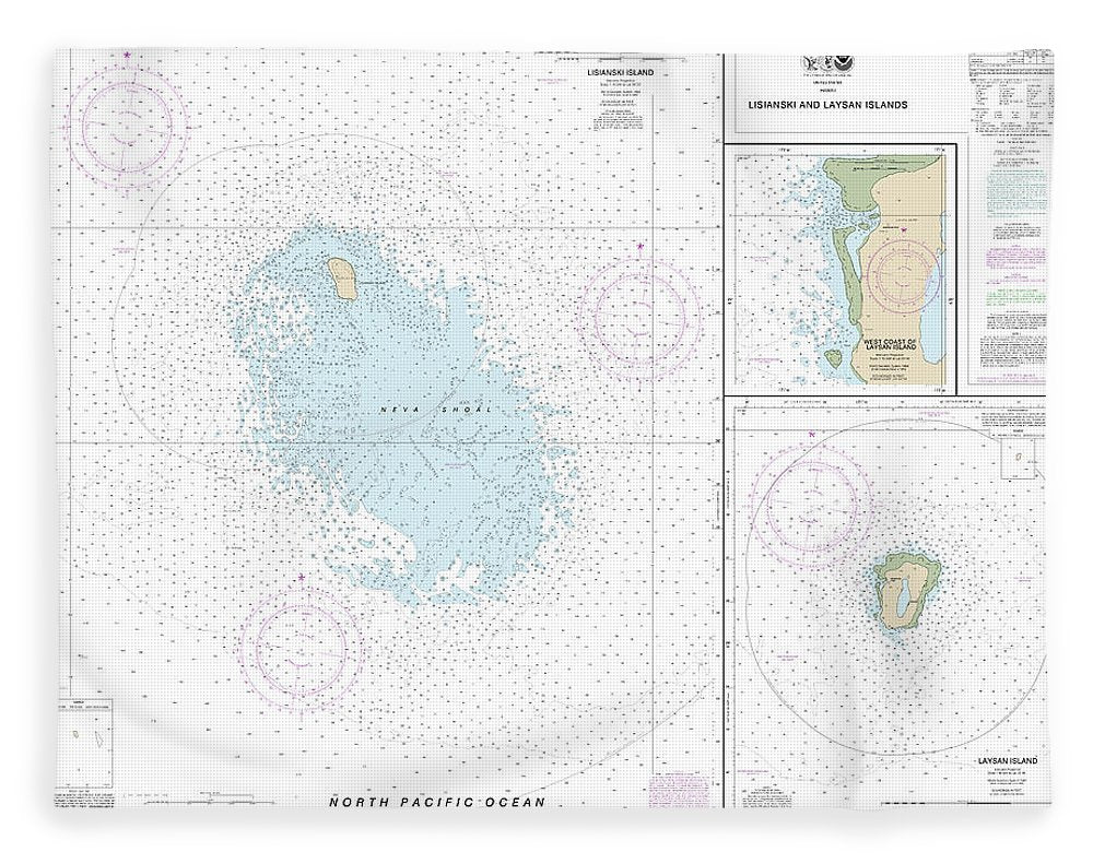 Nautical Chart-19442 Lisianski-laysan Island, West Coast-laysan Island - Blanket