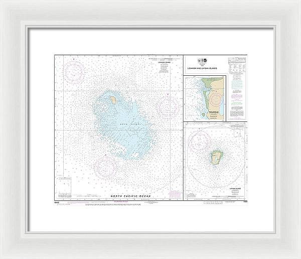 Nautical Chart-19442 Lisianski-laysan Island, West Coast-laysan Island - Framed Print