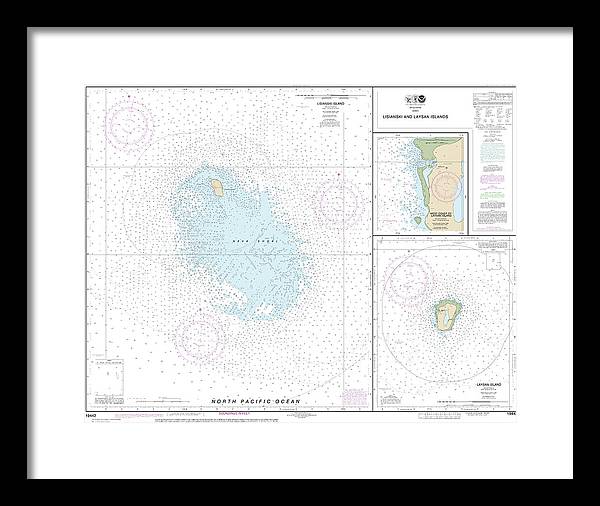 Nautical Chart-19442 Lisianski-laysan Island, West Coast-laysan Island - Framed Print