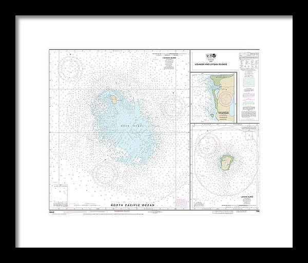 Nautical Chart-19442 Lisianski-laysan Island, West Coast-laysan Island - Framed Print