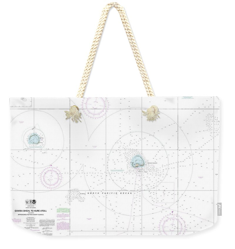 Nautical Chart-19480 Gambia Shoal-kure Atoll Including Approaches-the Midway Islands - Weekender Tote Bag