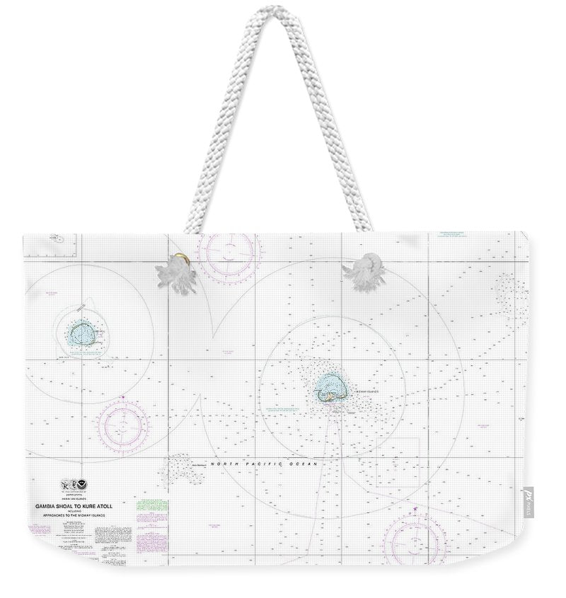 Nautical Chart-19480 Gambia Shoal-kure Atoll Including Approaches-the Midway Islands - Weekender Tote Bag