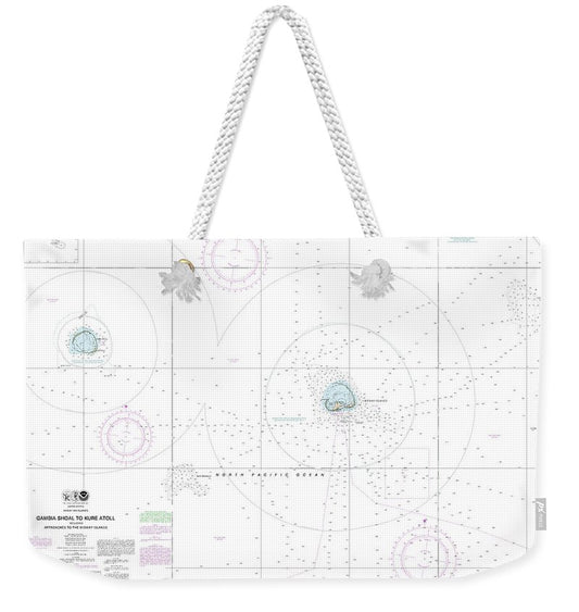 Nautical Chart-19480 Gambia Shoal-kure Atoll Including Approaches-the Midway Islands - Weekender Tote Bag