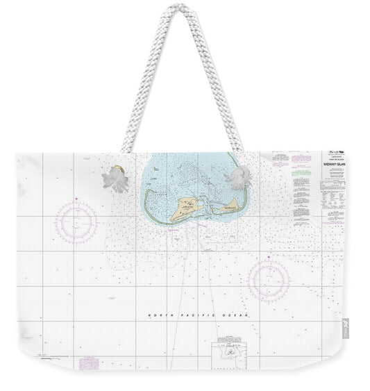 Nautical Chart-19481 Hawaiian Islands Midway Islands - Weekender Tote Bag