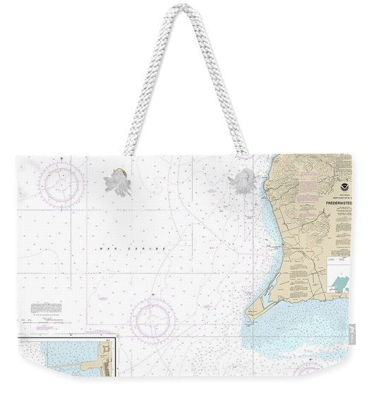 Nautical Chart-25644 Frederiksted Road, Frederiksted Pier - Weekender Tote Bag