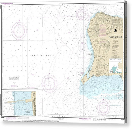 Nautical Chart-25644 Frederiksted Road, Frederiksted Pier  Acrylic Print