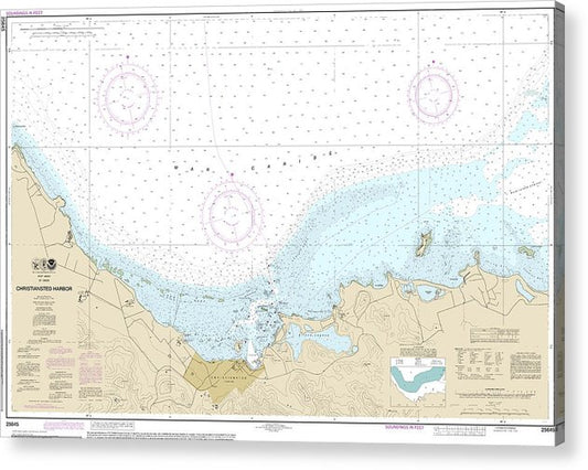 Nautical Chart-25645 Christiansted Harbor  Acrylic Print