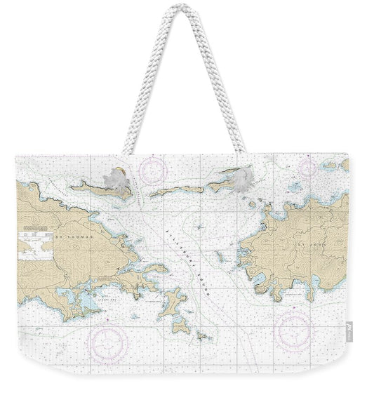 Nautical Chart-25647 Pillsbury Sound - Weekender Tote Bag