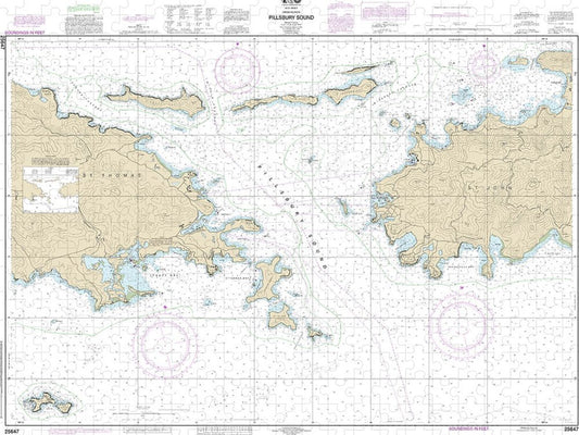 Nautical Chart 25647 Pillsbury Sound Puzzle