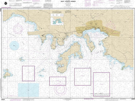 Nautical Chart 25649 Saint Thomas Harbor Puzzle