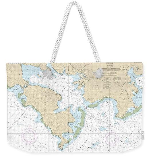 Nautical Chart-25654 Ensenada Honda - Weekender Tote Bag