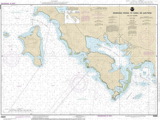 Nautical Chart 25655 Ensenada Honda Canal De Luis Pena Puzzle