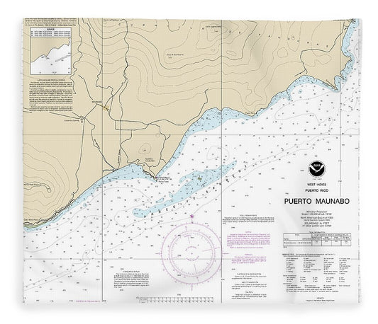 Nautical Chart 25659 Puerto Maunabo Blanket