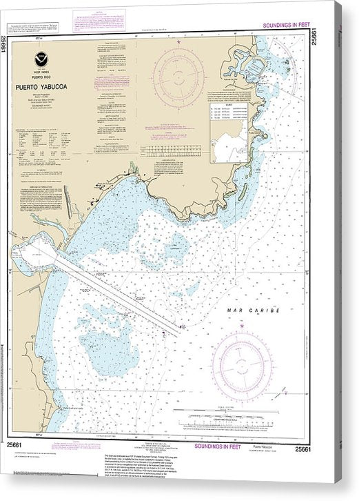 Nautical Chart-25661 Puerto Yabucoa  Acrylic Print