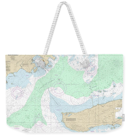 Nautical Chart-25664 Pasaje De Vieques-radas Roosevelt - Weekender Tote Bag