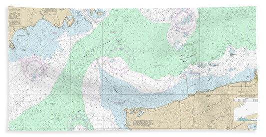 Nautical Chart-25664 Pasaje De Vieques-radas Roosevelt - Bath Towel