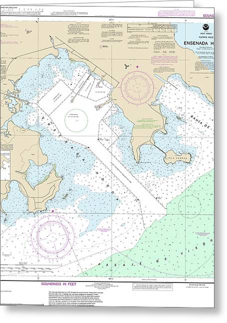 Nautical Chart-25666 Ensenada Honda - Greeting Card