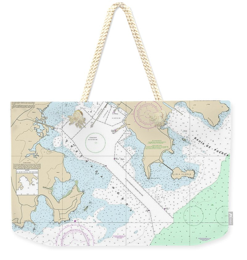 Nautical Chart-25666 Ensenada Honda - Weekender Tote Bag