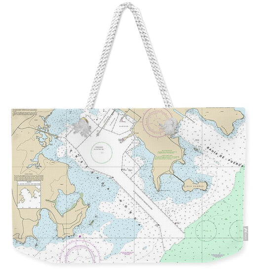 Nautical Chart-25666 Ensenada Honda - Weekender Tote Bag