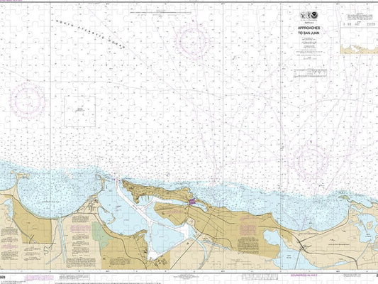 Nautical Chart 25669 Approaches San Juan Harbor Puzzle