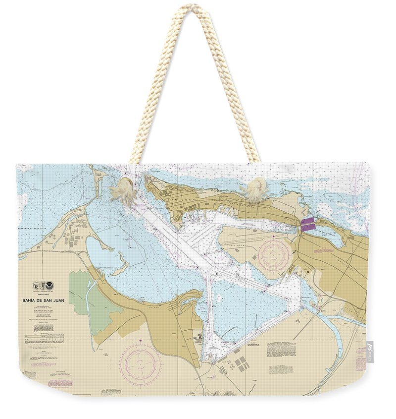 Nautical Chart-25670 Bahia De San Juan - Weekender Tote Bag
