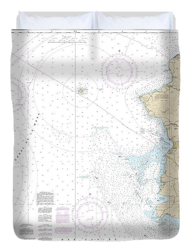 Nautical Chart-25671 West Coast-puerto Rico - Duvet Cover