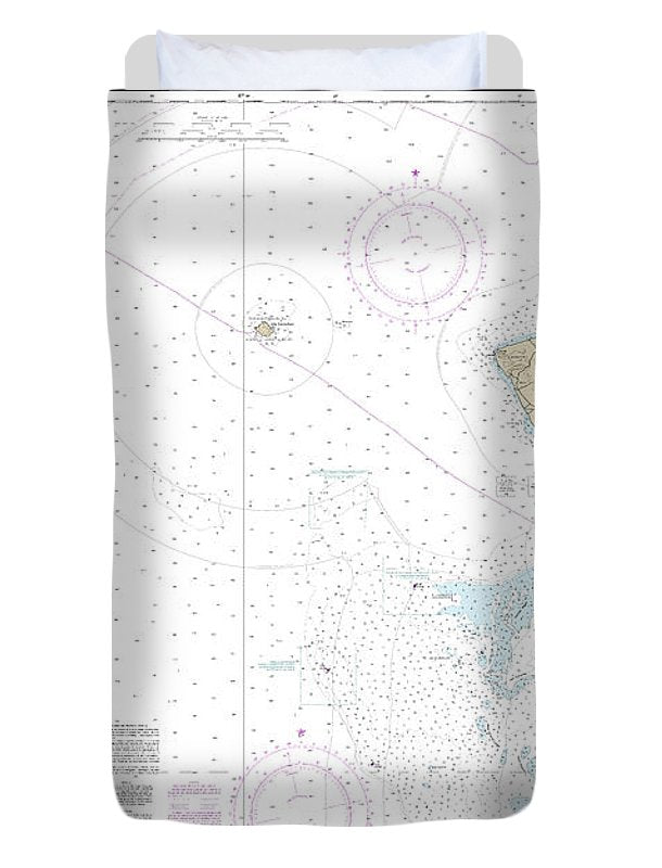 Nautical Chart-25671 West Coast-puerto Rico - Duvet Cover