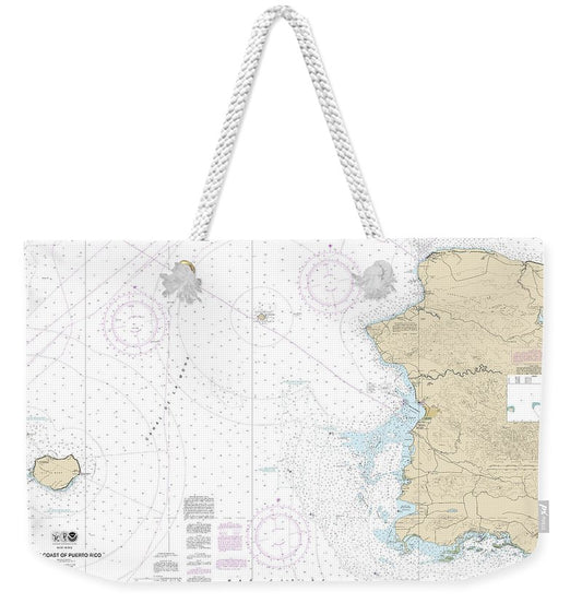 Nautical Chart-25671 West Coast-puerto Rico - Weekender Tote Bag