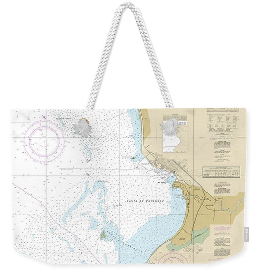 Nautical Chart-25673 Bahia De Mayaguez-approaches - Weekender Tote Bag